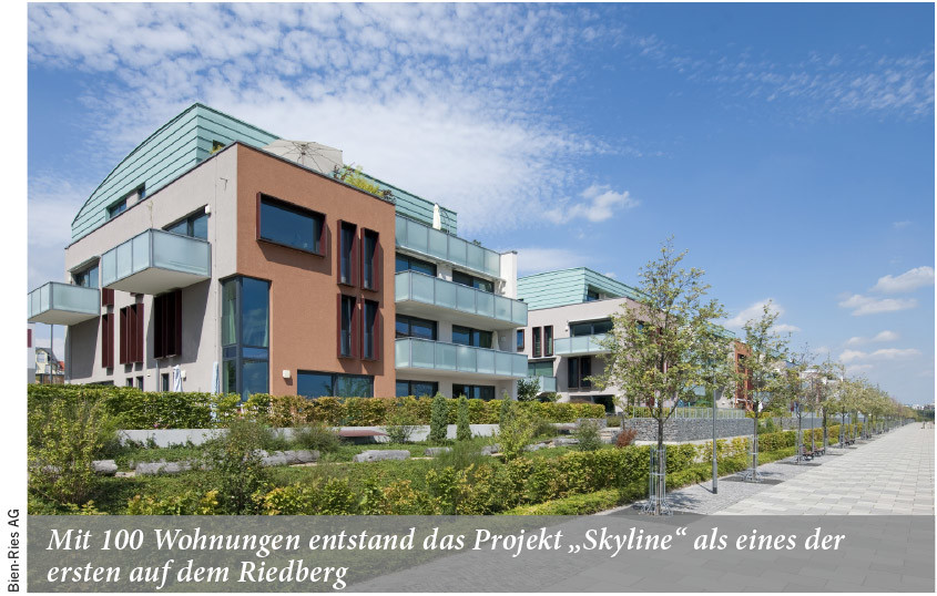 Mit 100 Wohnungen entstand das Projekt Skyline als eines der ersten auf dem Riedberg