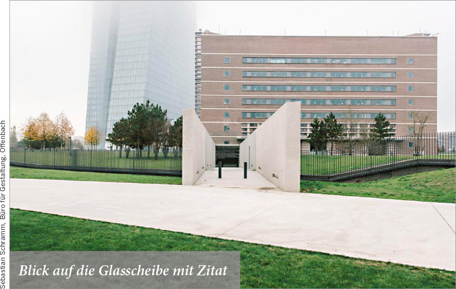 Erinnerungsstätte an der EZB eröffnet